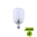 40w Tasarruflu E27 Gün Işığı Torch Led Ampul-8 Adet