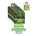 40X40 cm Çevre Dostu Alışveriş Poşeti 5 Adet