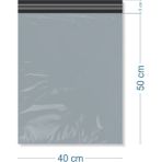 40X50+5CM Cepsiz Kargo Poşeti - 100 Adet - Gri