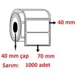 40X70 Kuşe Barkod Etiketi 1000 Li 10 Rulo 10.000 ADETTİR