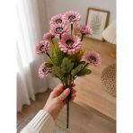 41 Cm Pudra Pembe Yapay Gerbera Çiçek Demeti Dekoratif Vazo Çiçeği Ev Ofis Süsü Vitrin