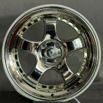 4*100*17*9 Et20 Ch73.1 Gold Rivet Chrome Ssr Jant Takımı