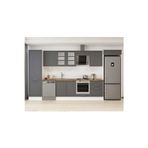 410X222 Cm Klasik Mebran Mutfak Dolabı Beyaz Beyaz Mbb-E90B60S60-3 Mebran | Antrasit - Mdf