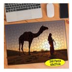 41904310 Çölde Deve ve İnsan Silüeti 240 Parça Puzzle Yapboz