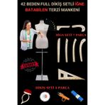 42 Beden Full Iğne Batabilen Dikiş Setli ve Riga Setli Terzi Mankeni Metal Takım