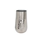421304 "nılgaut" Nikel Dekoratif Metal Vazo 28cm Yüksekliğinde 16cm Çapında Nikel Vazo