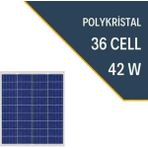42W Polikristal Güneş Paneli