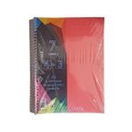 4+3 Ayracli Defter 7 Konulu 175 Yaprak 1 Adet 4 Kareli 3 Cizgili Spralli Plastik Kapak Seperatorlu