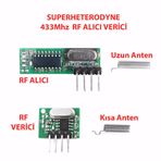 433Mhz RF Alıcı Verici RX470C + WL102 + Antenler 20 - 200 Metre