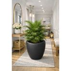 43x45 cm beton dokulu polyester Amorf kırık beyaz dekoratif saksı