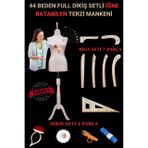 44 Beden Full Iğne Batabilen Dikiş Setli ve Riga Setli Terzi Mankeni Beyaz Takım
