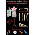 44 Beden Full Iğne Batabilen Dikiş Setli ve Riga Setli Terzi Mankeni Ceviz Takım