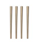 44 cm Ham Konik Ahşap Sehpa, Koltuk, Kanepe, Yan Sehpa, TV Ünitesi, Dolap, Komidin, Konsol Ayakları, M8 Civatalı, 4 Adet Plastik Eğimli Bağlantı Aparatı 44 CM 4 Adet (KONIK)