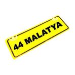 44 MALATYA Yazılı Sarı Dekor Plaka Sök Tak Pratik yeni nesil