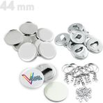 44 mm Buton Anahtarlık Şişe Açacağı, 250 Adet, Kullanışlı ve Şık Tasarım - Antrasit - Seçenek 1