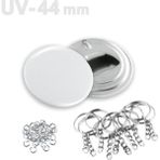 44 mm Uv Baskıya Uygun Buton Şişe Açacağı Anahtarlık VG44UVAN - 250 Adet - Gümüş - Beyaz