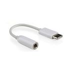 4417 Type C To 3.5mm Kulaklık Ses Çevirici Dönüştürücü Aux Adaptör Beyaz