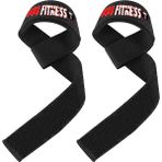444 Marka Ağırlık Kaldırma Kayışı Wrist Strap Fitness Crossfit Halter Kayışı / Lifting Straps - Standart - Siyah