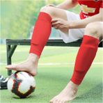 444 Marka Tabansız Futbol Çorabı Tozluk Futbolcu Tozluğu Tabansız Tekmelik Tutucu Futbol Çorabı Sporcu Tozluğu - Standart - Kırmızı