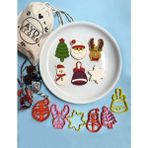 444 Marka Yılbaşı Kurabiye Kalıbı Christmas 6 'lı Kurabiye Kalıbı Seti Noel Baba, Kardan Adam, Yulbaşı Ağacı - 6 Adet