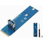 4444 Ngff M2 SSD To USB 3.0 Pci-E 1x 16X Çevirici Dönüştürücü Riser Kart Adaptörü - Standart
