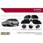 44872216 Volkswagen Golf 4 Havuzlu 3D Paspas Niken Siyah 1997-2003 Arası