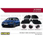 44872252 Volkswagen Golf 7 Havuzlu 3D Paspas Niken Siyah 2013+ Sonrası
