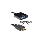 4488 Hdmı To VGA Ses Destekli Monitör Dönüştürücü Kablo Çevirici Adaptör - 0 - Siyah - Option-1