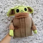 45 Cm Bebek Yoda Peluş Yastık - Baby Yoda Peluş - Star Wars Peluş Çok Renkli