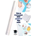 45 cm x 10 Metre yapışkanlı rulo folyo asetat BEYAZ dc-fix