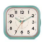 4,5 inç Vintage Retro Analog Çalar Saat, Süper Sessiz, Tik tak Yapmayan Gece Lambası, Erteleme Fonksiyonu, Pille Çalışır, Oturma Odası, Yatak Odası, Komodin, Çalışma Masası için