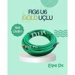 45 M ?Rg6u/U6 Uydu Çanak Anten Kablosu Yeşil 45 Metre
