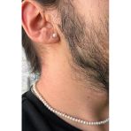 4,5 Mm Doğal İnci Erkek Küpe