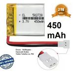 450 Mah 3.7V Drone Helikopter Oyuncak Araba Telsiz Telefon Pili Jst Mx2.0 Sınekbıt12054