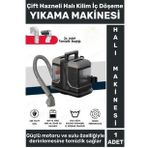 450 Watt Motor Halı Kilim Koltuk Oto Döşeme Yıkama Temiz Kirli Su Hazneli 2 Başlıklı Yıkama Makinesi
