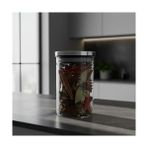 450ML Vakumlu Metal Kapaklı Borosilikat Cam Kavanoz (8.5CM*12CM) 1 Adet - 0 Siyah - Option-1