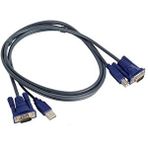 4535 Usb Kvm Switch Vga Yazıcı Adaptör Kablosu Siyah
