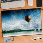 454 Deniz Üstünde Uçan Balon 240 Parça Puzzle Yapboz Tablo