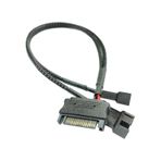 4596 Sata Power To Fan Çevirici 2 Port Y Pin Pwm Çoklayıcı Splitter Fan Kablosu