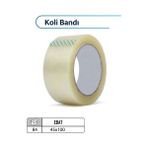 45MM x 100 Metre Koli Bandı | 1 Adet | Güçlü Yapışkanlı Şeffaf Paketleme Bandı