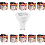 4,5W GU10 LED Ampul - 10'lu Ekonomik Paket, 350 Lumen, 3000K Sarı Işık, 36° Işık Açısı, 15.000 Saat Ömür, Enerji Verimli - 1 - 10 W - Amber
