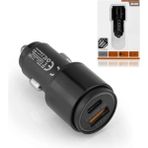 45W Pd USB Oto Şarj Kafa Hızlı Şarj Çakmaklık Adaptörü, Usb-C ve Usb-A Çıkışlı, Iphone ve Android Uyumlu - Çok Renkli