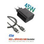 45W Süper Hızlı Şarj Aleti 5A Kablosu (Samsung Telefon ve Tabletler İçin)