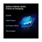 45W Usb-C Hızlı Şarj Aleti + Örgü Şarj Kablo Pps 2.0 / Isı Düşürücü Gan Akım Korumalı Pd 3.0 Protokol Güç Adaptörü Super Hızlı Şarj & & iPad & MacBook Type-C - ACH02589 - 0,5 x 7 cm