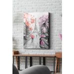 45x65 Cm Eyfel Kulesi Aşk Kanvas - Canvas Tablo