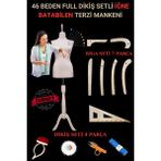 46 Beden Full Iğne Batabilen Dikiş Setli ve Riga Setli Terzi Mankeni Beyaz Takım