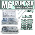 46 Parça M6 Uzun YSB Vida Civata Seti