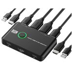 4642 4k Hdmi Kvm Switch 2 Port Usb 2 Pc Tek Kasa Klavye Mouse Kon