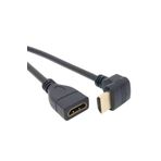 4666 Hdmi Dişi Erkek Uzatma 90 Derece Dirsek Kablosu 0.5 Metre