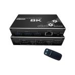 4669 Kumandalı Usb 3.0 4K Hdmi Kvm Switch 2 Port Rj45 Ethernet Pc Kasa Klavye Mouse Çoklayıcı